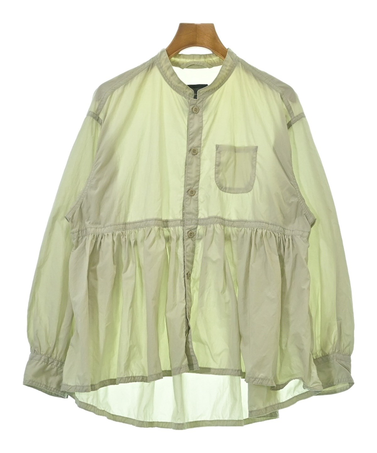 pas de calais カジュアルシャツ レディース pas de calais（パドカレ）カジュアルシャツ グレー サイズ:34(XS位
