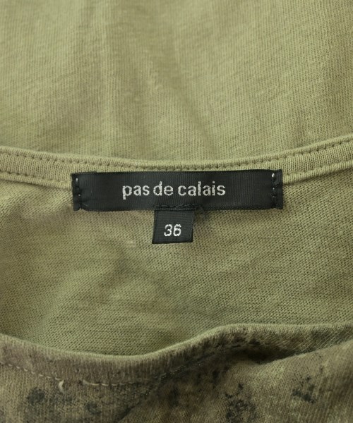 pas de calais（パドカレ）Tシャツ・カットソー カーキ サイズ:36(S位) レディース/2200670313082