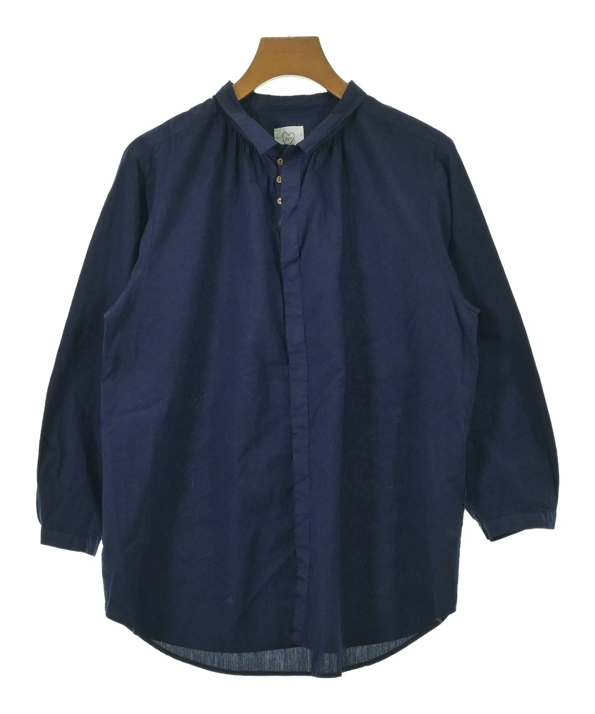 パドカレ／23AW コットンパッチワークブラウス ブラック 36 定価3.2万 pas de calais（パドカレ）ブラウス 紺 サイズ:36(S位) レディース
