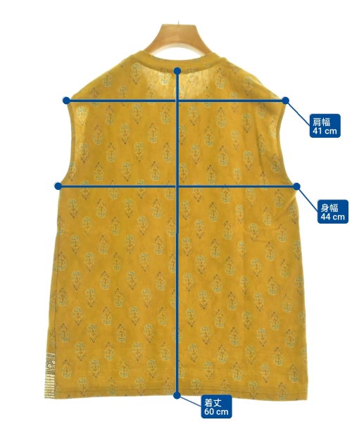 pas de calais（パドカレ）ノースリーブ 黄 サイズ:36(S位) レディース/2200676530018