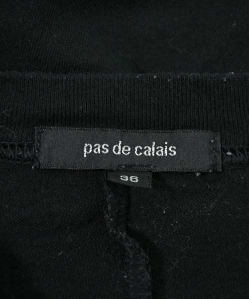 pas de calais（パドカレ）Tシャツ・カットソー 黒 サイズ:36(S位) レディース/2200681260054