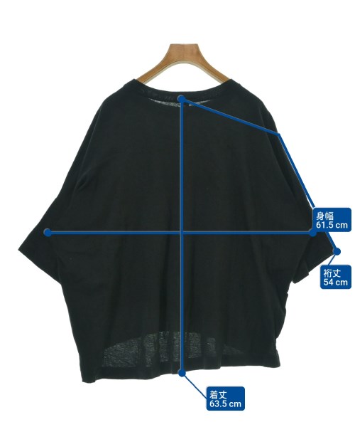 pas de calais（パドカレ）Tシャツ・カットソー 黒 サイズ:36(S位) レディース/2200681260054