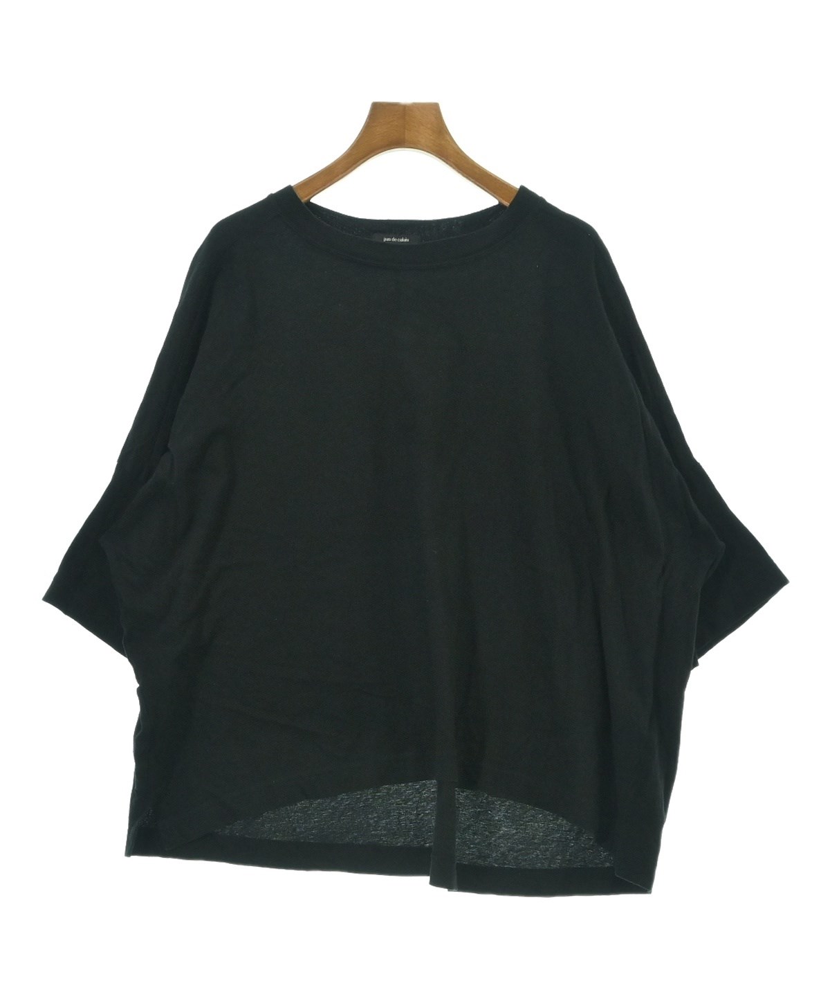 pas de calais 黒 トップス 36 pas de calais（パドカレ）Tシャツ・カットソー 黒 サイズ:36(S位