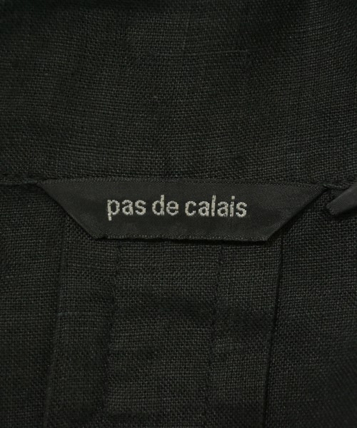 pas de calais（パドカレ）シャツワンピース 黒 サイズ:36(S位) レディース/2200698515031