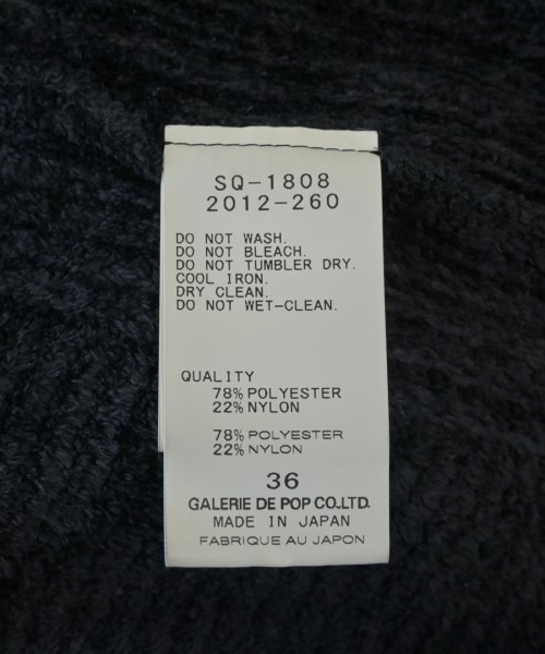pas de calais（パドカレ）ニット・セーター 紺 サイズ:36(S位) レディース/2200707605043