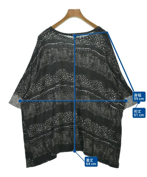 pas de calais（パドカレ）Tシャツ・カットソー 黒 サイズ:36(S位) レディース/2200719082078