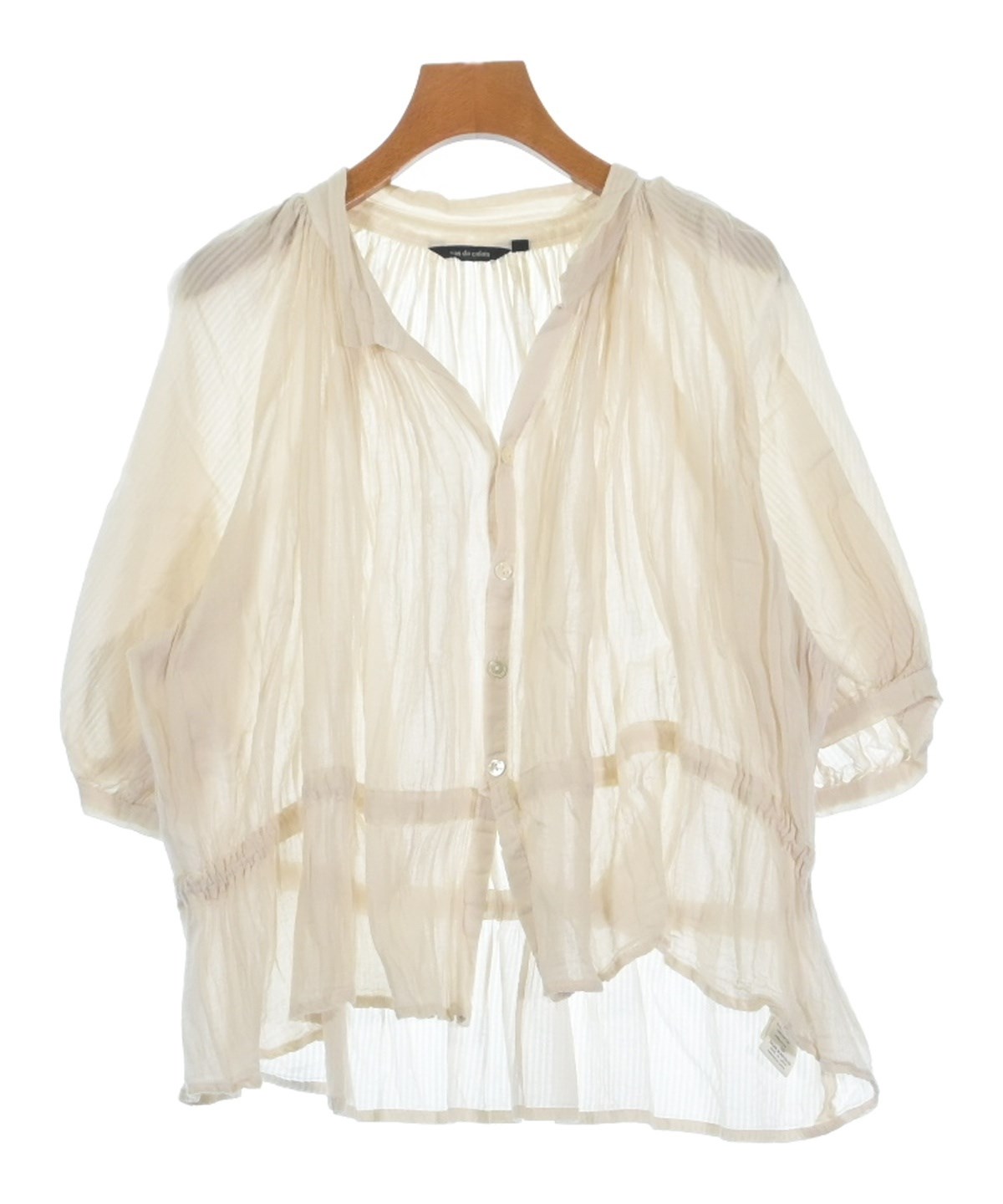 pas de calais（パドカレ）ブラウス ベージュ サイズ:36(S位