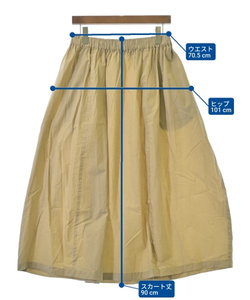 pas de calais（パドカレ）ロング・マキシ丈スカート ベージュ サイズ:36(S位) レディース/2200636258167