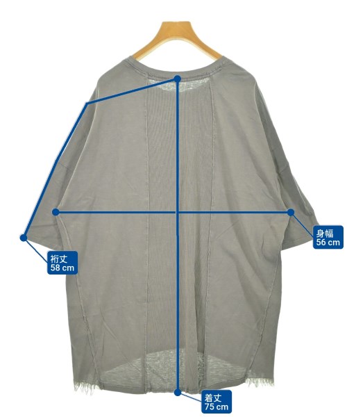 pas de calais（パドカレ）Tシャツ・カットソー グレー サイズ:36(S位) レディース/2200636258174