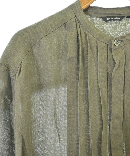 pas de calais（パドカレ）シャツワンピース カーキ サイズ:36(S位) レディース/2200647126035