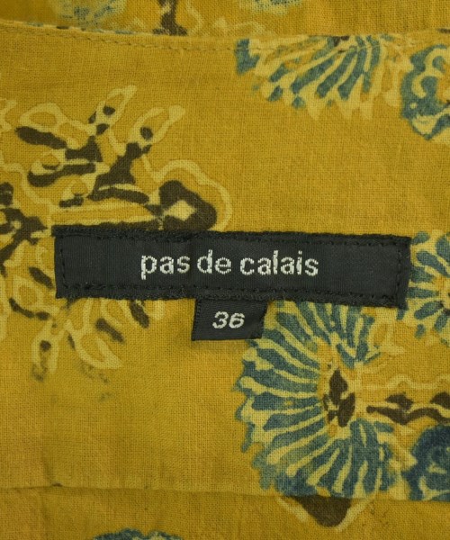 pas de calais（パドカレ）シャツワンピース 黄 サイズ:36(S位) レディース/2200705923064