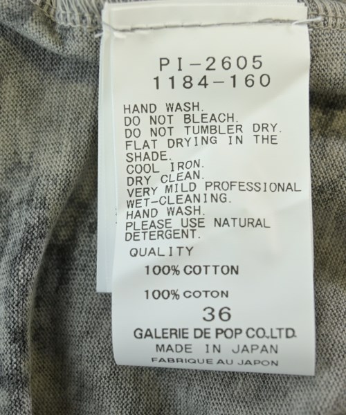 pas de calais（パドカレ）Tシャツ・カットソー グレー サイズ:36(S位) レディース/2200706895100