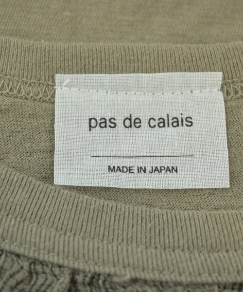 pas de calais（パドカレ）Tシャツ・カットソー カーキ サイズ:36(S位) レディース/2200706895117