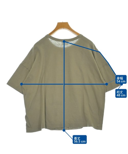 pas de calais（パドカレ）Tシャツ・カットソー カーキ サイズ:36(S位) レディース/2200706895117