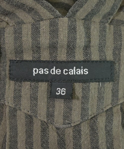 pas de calais（パドカレ）シャツワンピース カーキ サイズ:36(S位) レディース/2200724121090