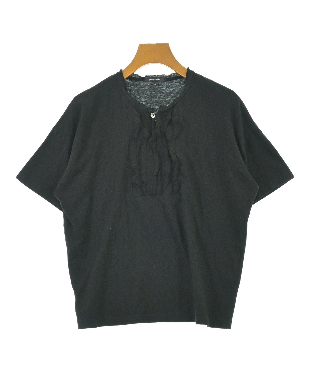 pas de calais（パドカレ）Tシャツ・カットソー 黒 サイズ:36(S位