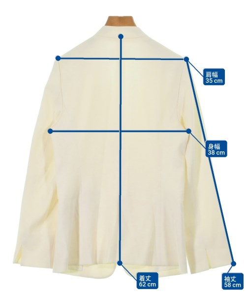 M-PREMIER（エム　プルミエ）テーラードジャケット 白 サイズ:36(S位) レディース/2200624677024