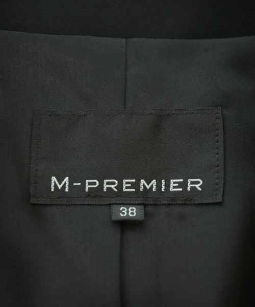 M-PREMIER（エム　プルミエ）ノーカラージャケット 黒 サイズ:38(M位) レディース/2200611503091