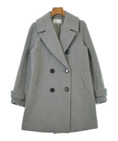 M-PREMIER(エム　プルミエ)ピーコート グレー サイズ:34(XS位)/2200657962012