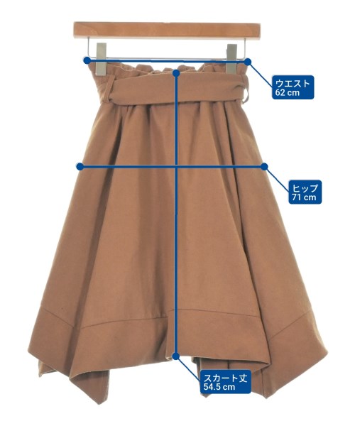 QUEENS COURT（クィーンズ　コート）ひざ丈スカート 茶 サイズ:0(XS位) レディース/2200633978037