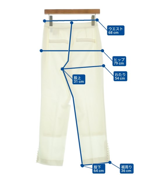 QUEENS COURT（クィーンズ　コート）スラックス 白 サイズ:2(M位) レディース/2200630483121