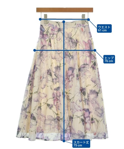 QUEENS COURT（クィーンズ　コート）ロング・マキシ丈スカート 白 サイズ:1(S位) レディース/2200674858039