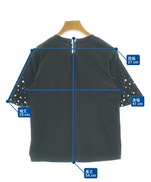 QUEENS COURT（クィーンズ　コート）Tシャツ・カットソー 黒 サイズ:2(M位) レディース/2200701755041