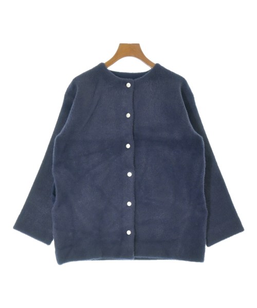 QUEENS COURT(クィーンズ　コート)ノーカラージャケット 紺 サイズ:M/2200644981101