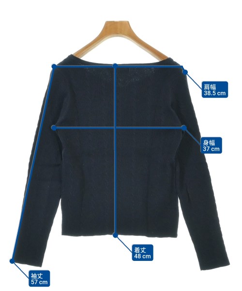 QUEENS COURT（クィーンズ　コート）ニット・セーター 紺 サイズ:2(M位) レディース/2200643037137