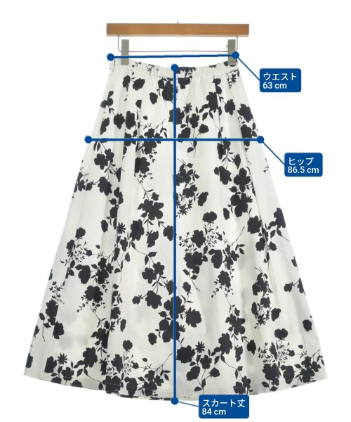 QUEENS COURT（クィーンズ　コート）ロング・マキシ丈スカート 白 サイズ:2(M位) レディース/2200662123187