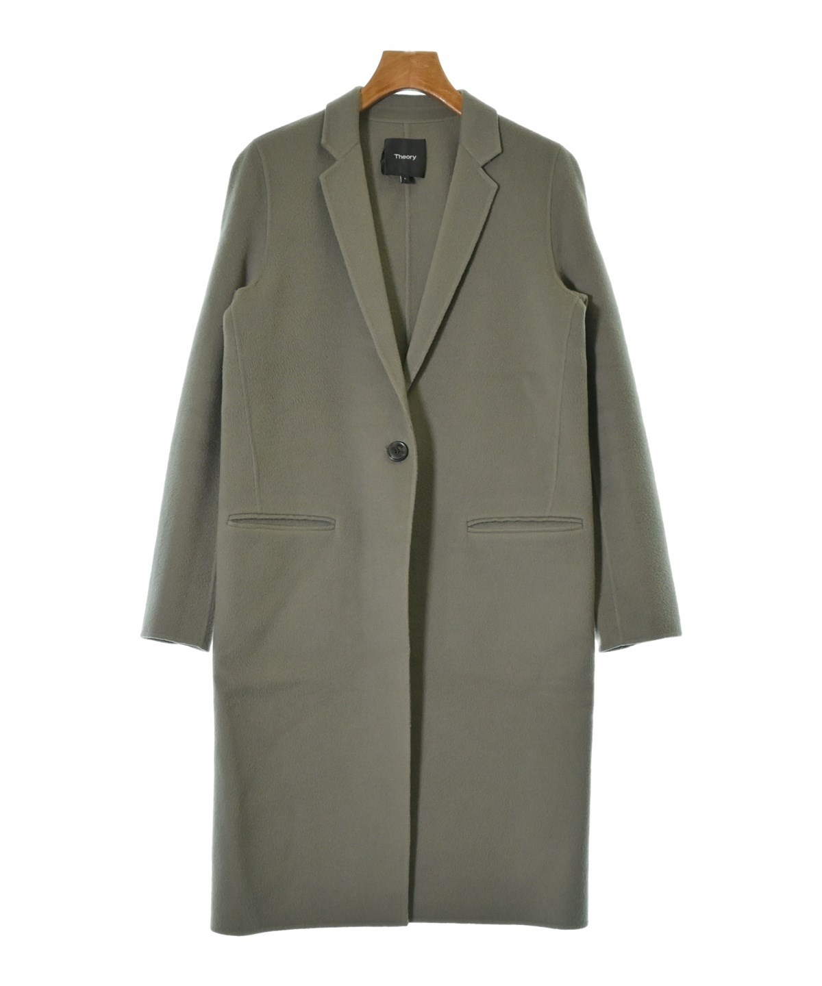 セオリー-theory-チェスターコート サイズS Theory（セオリー）チェスターコート グレー サイズ:S レディース