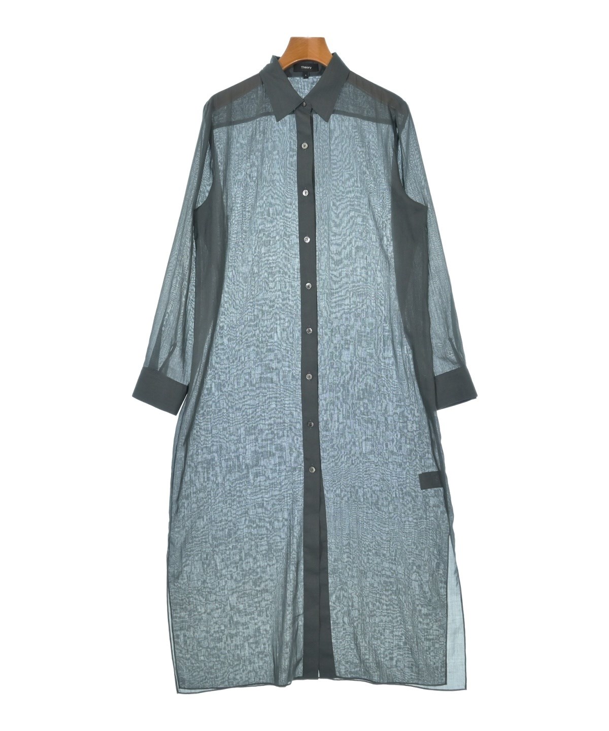 Theory（セオリー）シャツワンピース グレー サイズ:4(L位) レディース