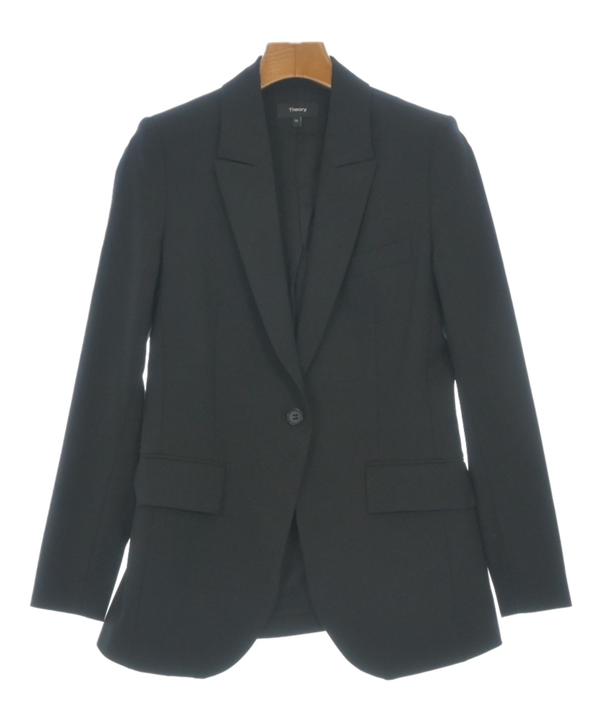 Theory／小さいサイズ00 上質ウールサキソニー テーラードジャケット 黒 Theory（セオリー）テーラードジャケット 黒 サイズ:00(XXS位