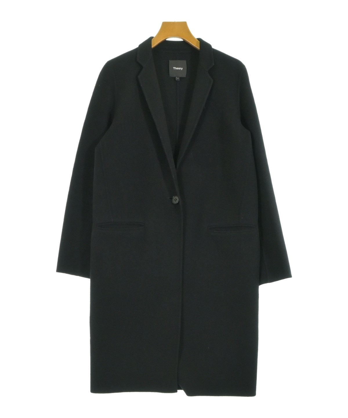 【送料無料】Theory セオリーのチェスターコート　黒　ブラック　Sサイズ theory(セオリー) チェスターコート02-4409005 02-4409005 ブラック