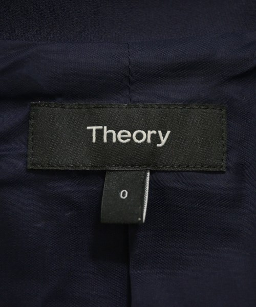 Theory（セオリー）ノーカラージャケット 紺 サイズ:0(S位) レディース/2200638653021