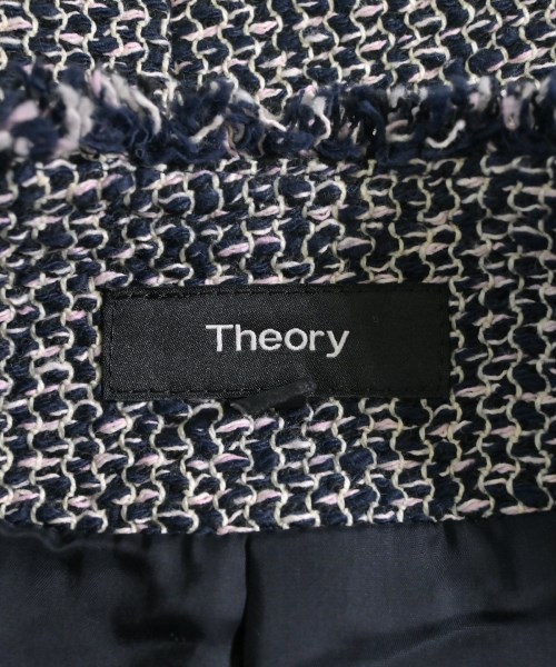 Theory（セオリー）ノーカラージャケット 紺 サイズ:2(M位) レディース/2200634229138