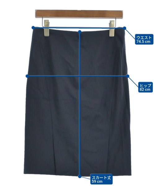 Theory（セオリー）ひざ丈スカート 紺 サイズ:4(XS位) レディース/2200640684501