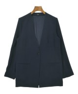 Theory（セオリー）ノーカラージャケット 紺 サイズ:0(S位) レディース/2200626533038