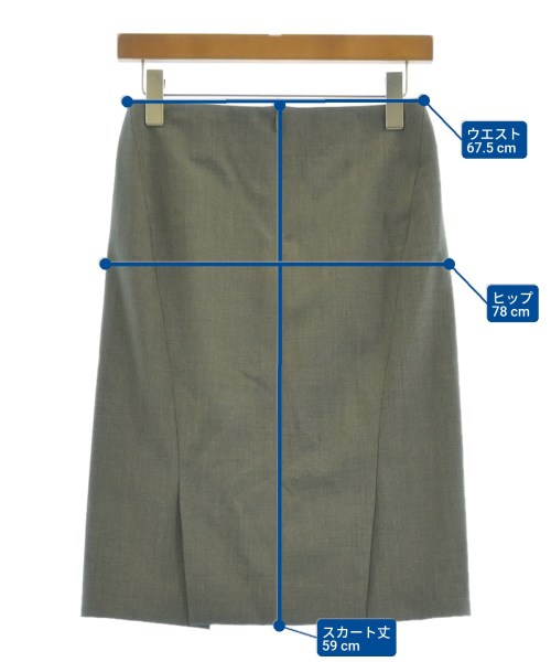 Theory（セオリー）ひざ丈スカート グレー サイズ:2(M位) レディース/2200621451023