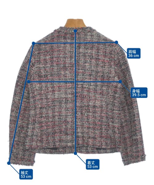 Theory（セオリー）ノーカラージャケット 赤 サイズ:0(S位) レディース/2200622152011