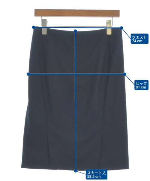 Theory（セオリー）ひざ丈スカート 紺 サイズ:4(L位) レディース/2200630741184