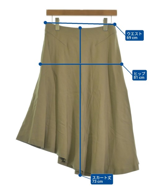 Theory（セオリー）ロング・マキシ丈スカート カーキ サイズ:2(M位) レディース/2200629376199