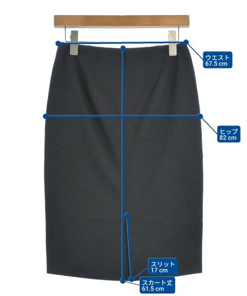 Theory（セオリー）ひざ丈スカート 黒 サイズ:0(S位) レディース/2200633512149