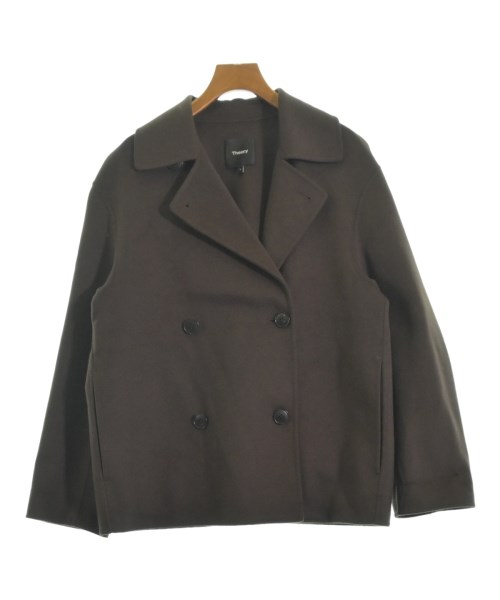 Theory（セオリー）ピーコート 茶 サイズ:S レディース/2200633780012