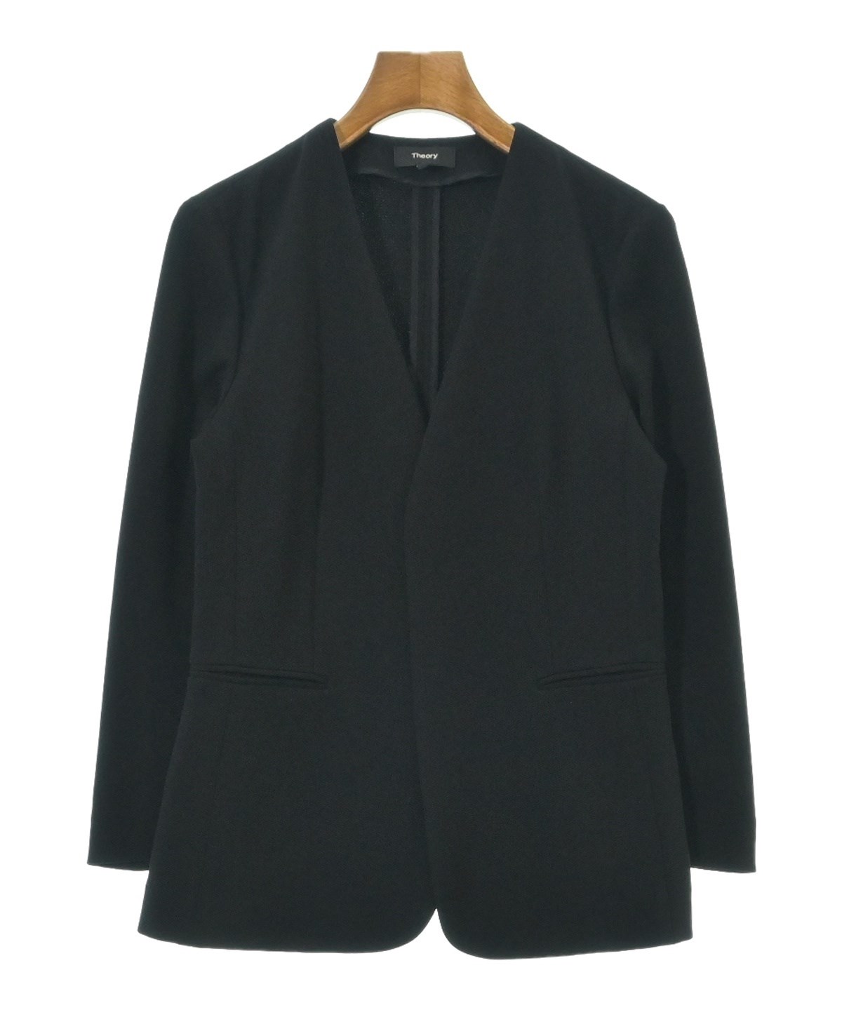 【未使用】Theory ノーカラージャケット サイズ2 中古・古着通販】theory (セオリー) ノーカラージャケット ベージュ