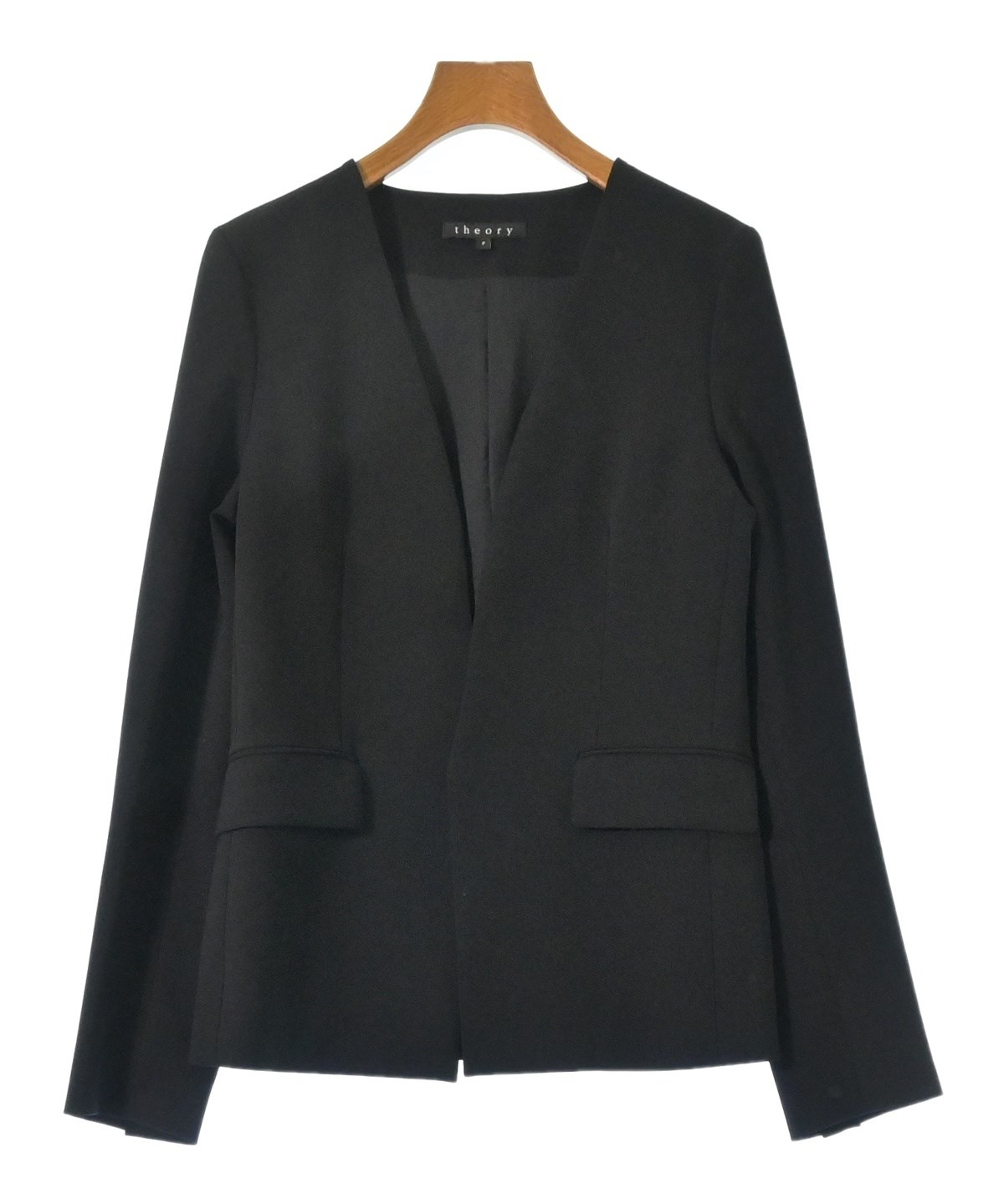 ✅超美品✅ Theory セオリー ノーカラージャケット 黒 Mサイズ 0138225S0230_x1_a001.jpg
