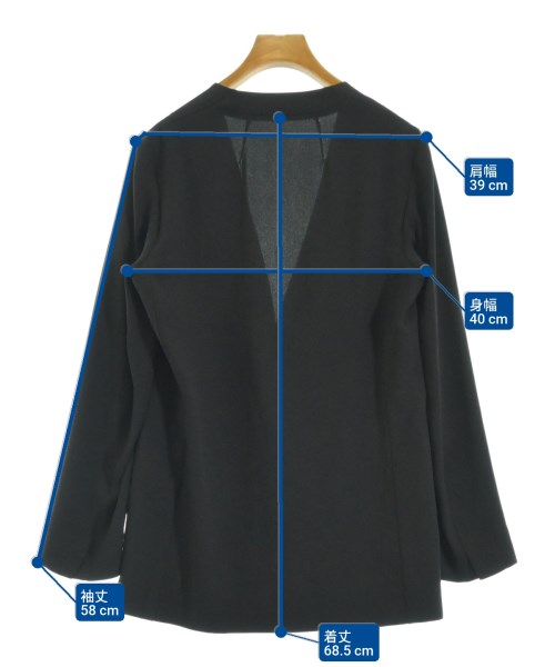 Theory（セオリー）ノーカラージャケット 黒 サイズ:2(M位) レディース/2200670619085