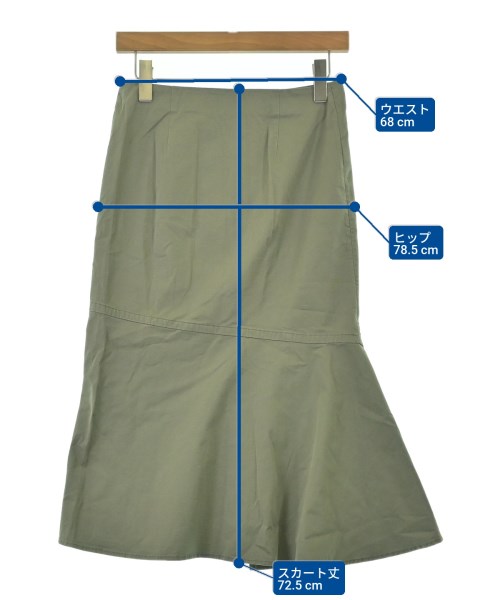 Theory（セオリー）ロング・マキシ丈スカート カーキ サイズ:00(XS位) レディース/2200672927034