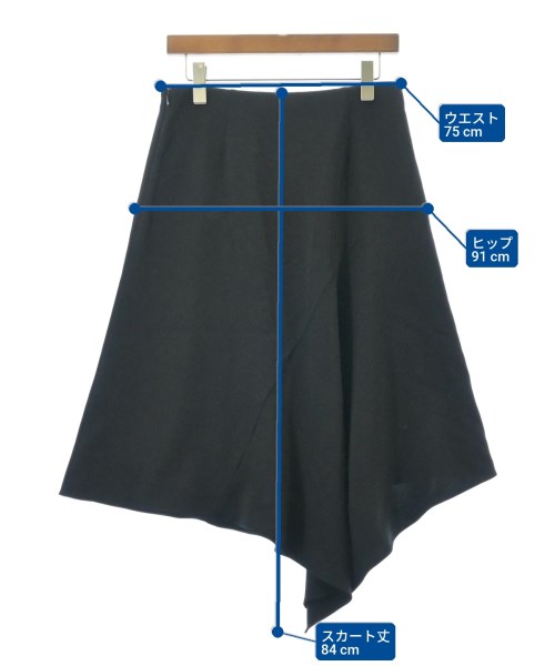 Theory（セオリー）ひざ丈スカート 黒 サイズ:4(L位) レディース/2200673186089