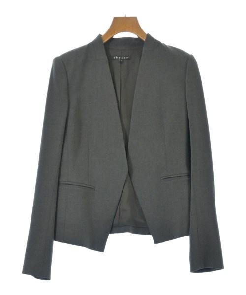 Theory(セオリー)ノーカラージャケット グレー サイズ:2(M位)/2200672146022